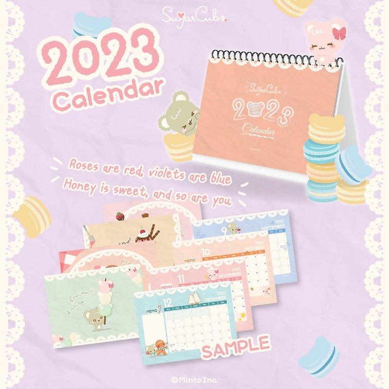 SugarCubs Calendar 2023 - Calendars - Paper Pink