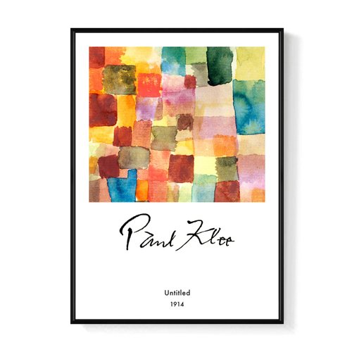 パウルクレー　ジークレー版画 パウルクレー untitled 1914 フォトタイル木製フレーム付き 絵画