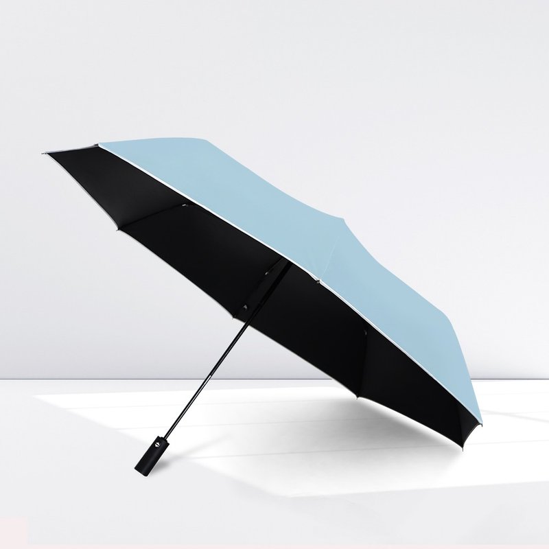 TDN reflective anti-rebound cooling automatic opening and closing umbrella extra large anti-UV automatic umbrella (Glacier Blue) - ร่ม - วัสดุกันนำ้ สีน้ำเงิน