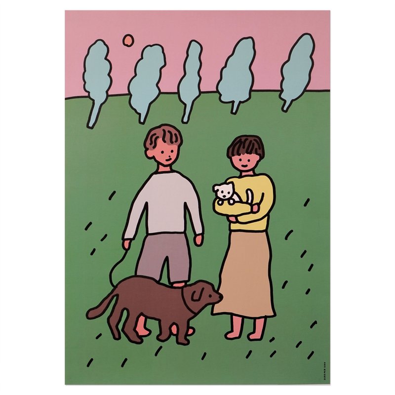 A3 poster couple and puppy - Posters - Paper 