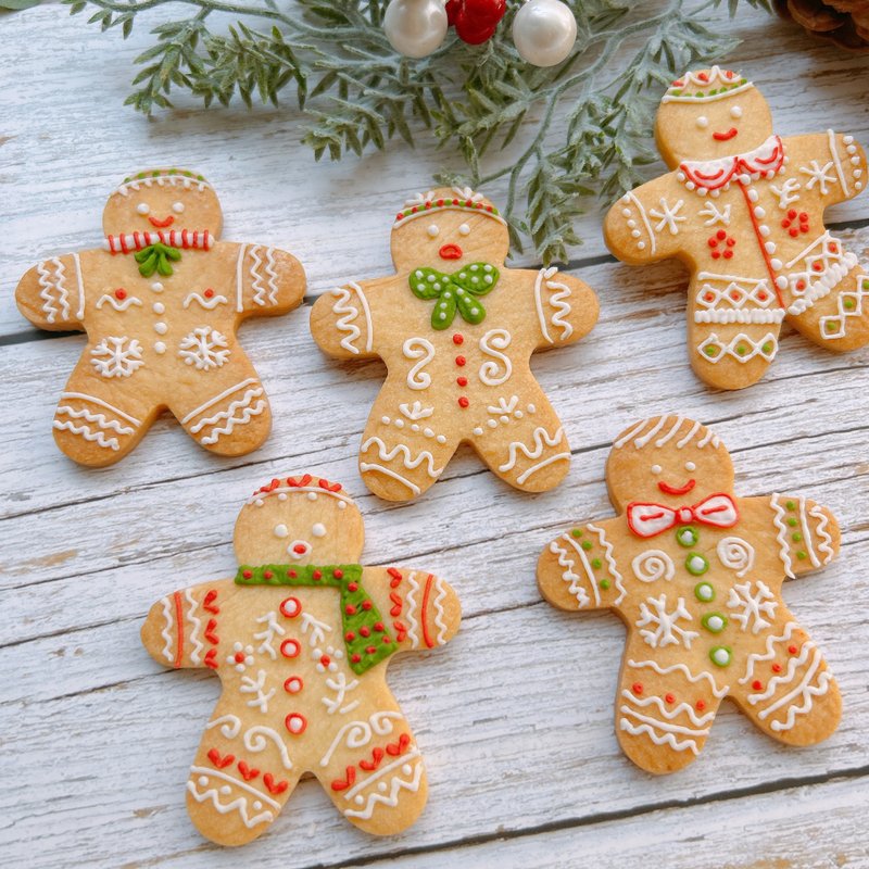 聖誕薑餅人造型糖霜餅乾 - 其他 - 其他材質 綠色