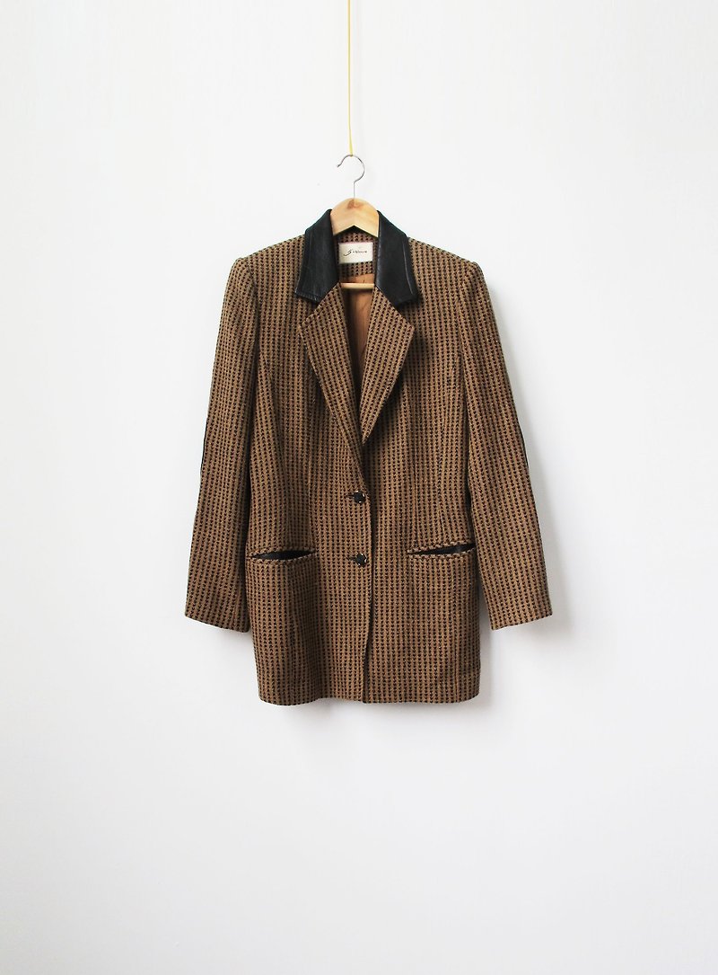 Wahr_ patch wool blazer - เสื้อแจ็คเก็ต - วัสดุอื่นๆ 