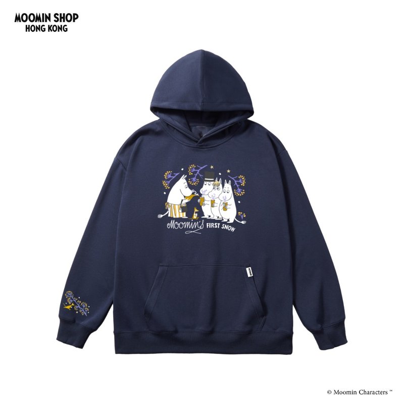 Moomin Long-Sleeve Hoodie - Blue - เสื้อฮู้ด - ผ้าฝ้าย/ผ้าลินิน สีน้ำเงิน