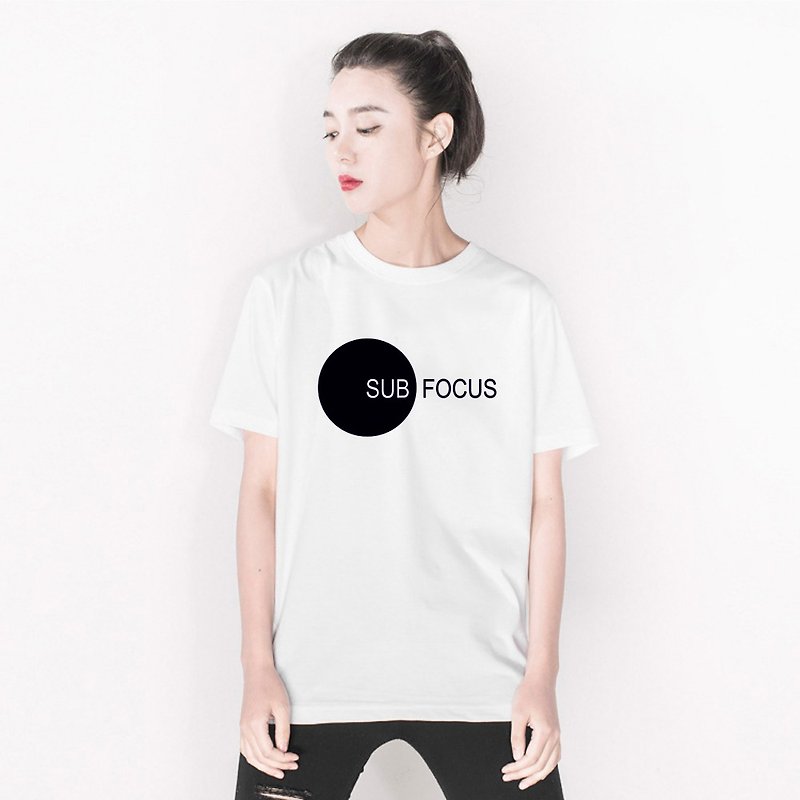 SUB FOCUS unisex white t shirt - Women's T-Shirts - Cotton & Hemp White