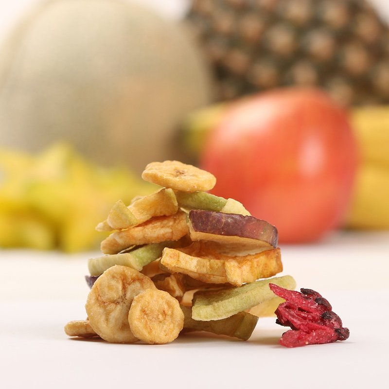 Mixed Fruit Crisps 2 Packs │ Taiwanese Fresh Fruit Biscuits Deliciously Crispy - ขนมคบเคี้ยว - อาหารสด หลากหลายสี