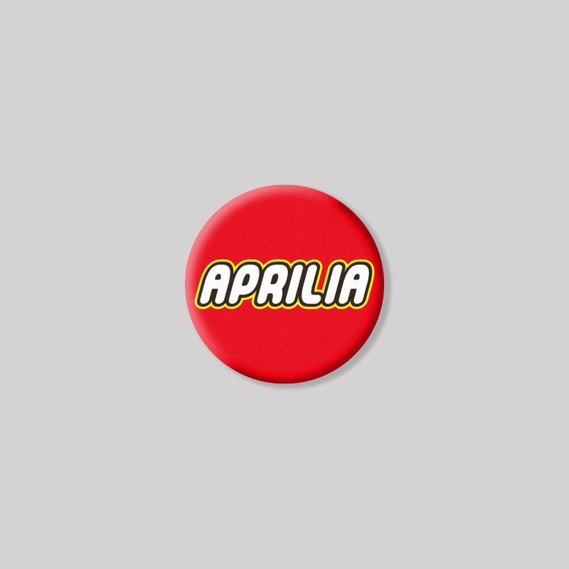 APRILIA/TOY/round/aluminum plaque SunBrotherSun Brothers - Stickers - Aluminum Alloy Red