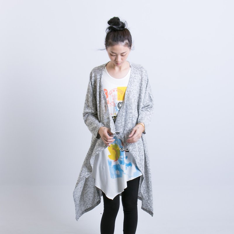 Knitted cardigan - Overalls & Jumpsuits - Cotton & Hemp Gray