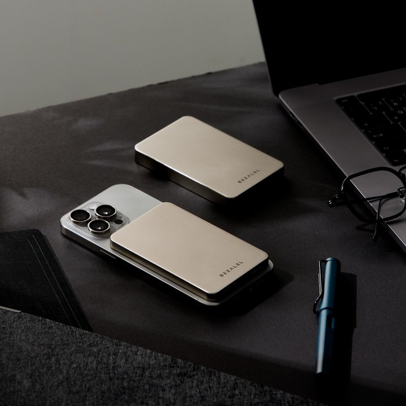 【兩入組】10,000 mAh Prelude SR MagSafe超薄磁吸無線行動電源 - 行動電源/充電線 - 鋁合金 金色