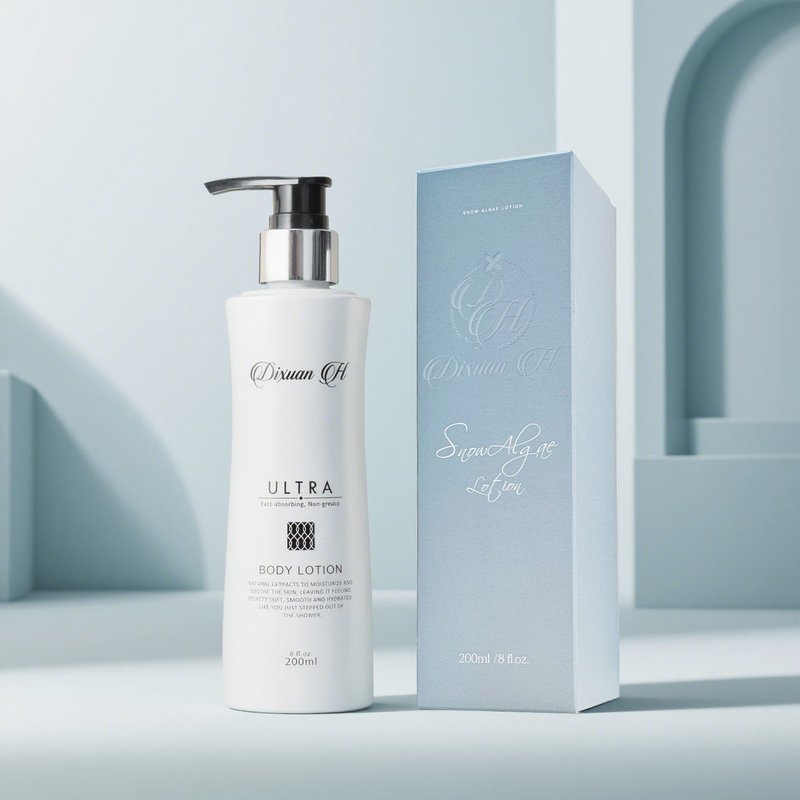 Dixuan H 精華奇肌透白身體乳-雪藻糖晶 200ml - 身體乳/按摩油 - 玻璃 白色