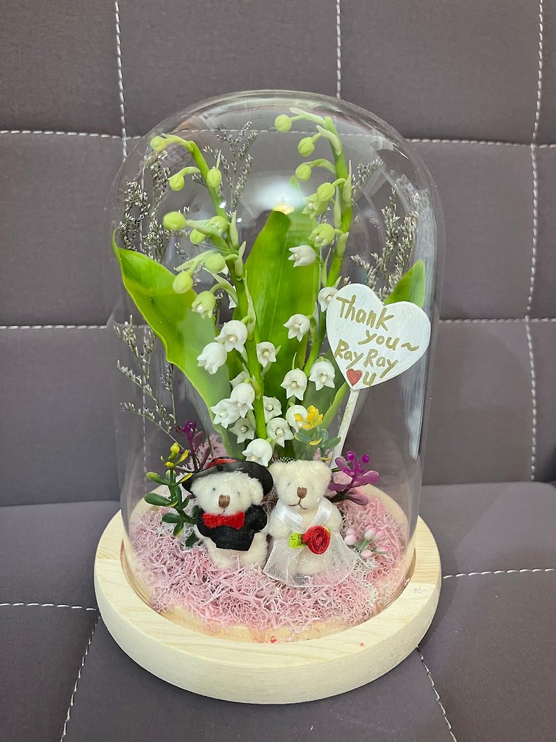 Simulation clay lily of the valley glass cup - ของวางตกแต่ง - ดินเหนียว 