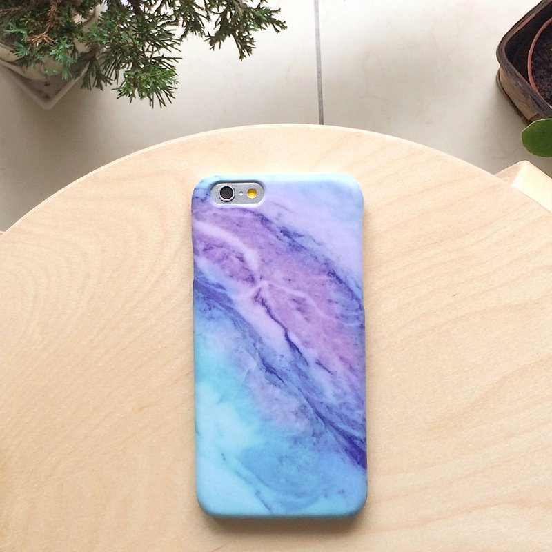 仙藍紫雲彩大理石//原創手機殼-iPhone,Samsung,Sony,oppo,華為 - 手機殼/手機套 - 矽膠 藍色