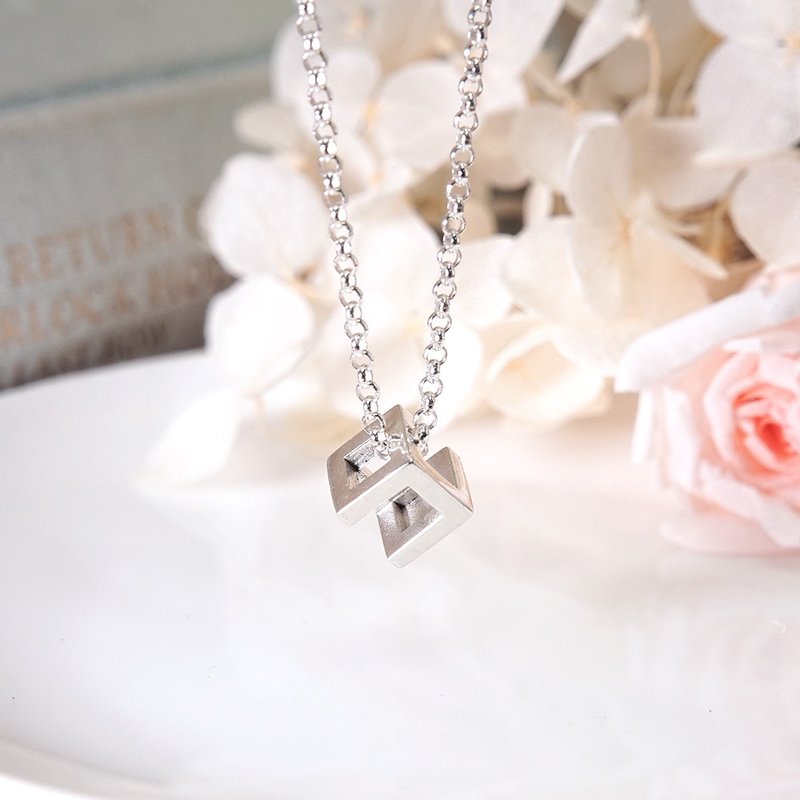 Sterling Silver Time Corridor Necklace (Small) Women's Necklace 16-inch - สร้อยคอ - เงินแท้ สีเงิน