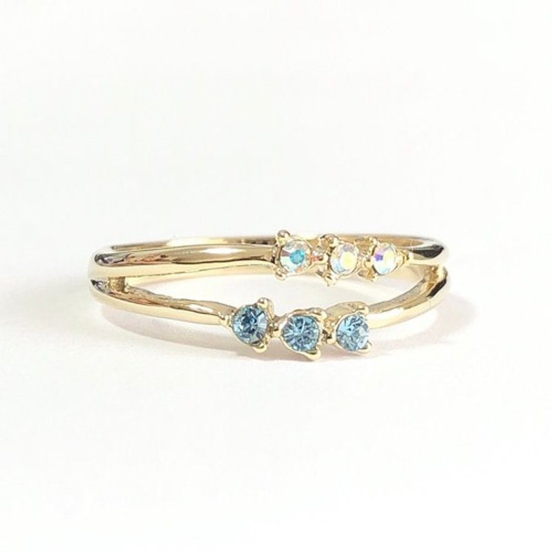 twin frame ring (pinky ring available) - แหวนทั่วไป - โลหะ สีเงิน