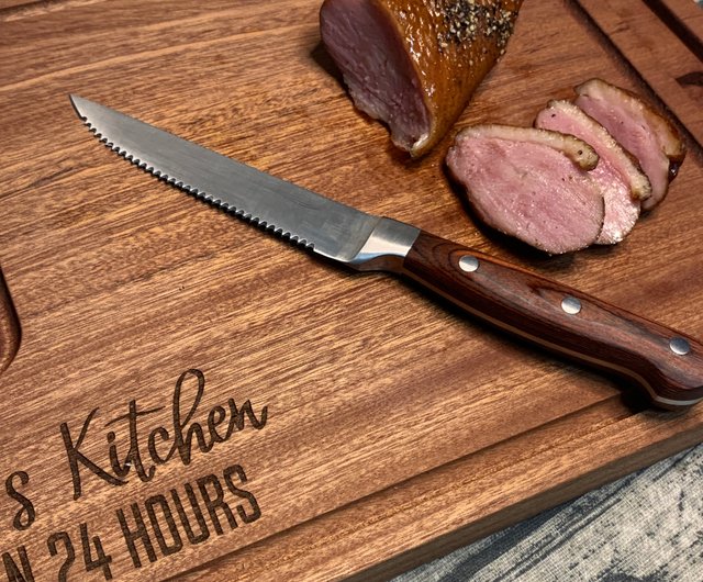 Personalized Custom Created Knife and Cutting Board Set