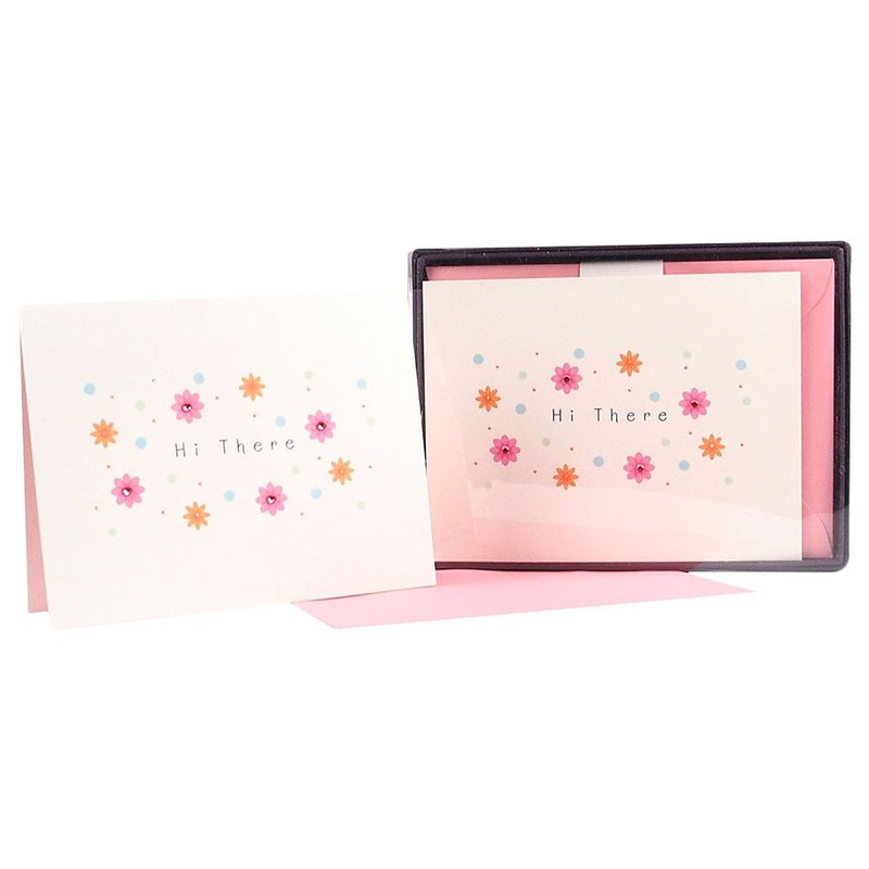 盒卡-粉色小花8入【Hallmark-卡片 多用途】 - 心意卡/卡片 - 紙 多色