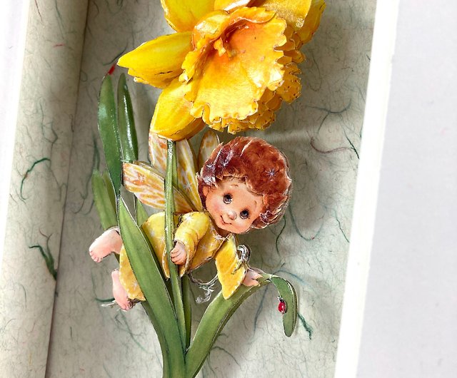 花の妖精 シャドーボックス - 美術品