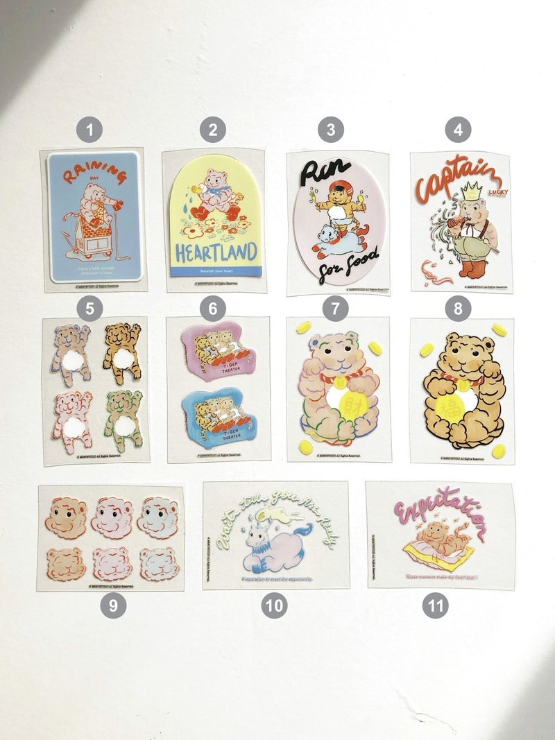 感壓防水水晶轉印貼紙 | 11款 - 貼紙 - 塑膠 多色