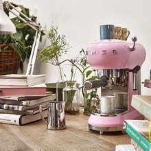 【SMEG】イタリアンセミオートエスプレッソマシン-ピンク