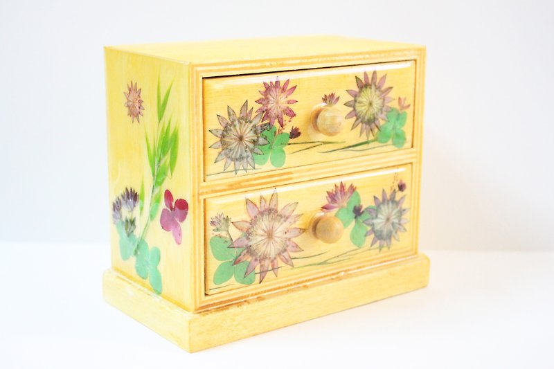Yahua wooden box / jewelry box / drawer / locker - Storage - Wood Gold