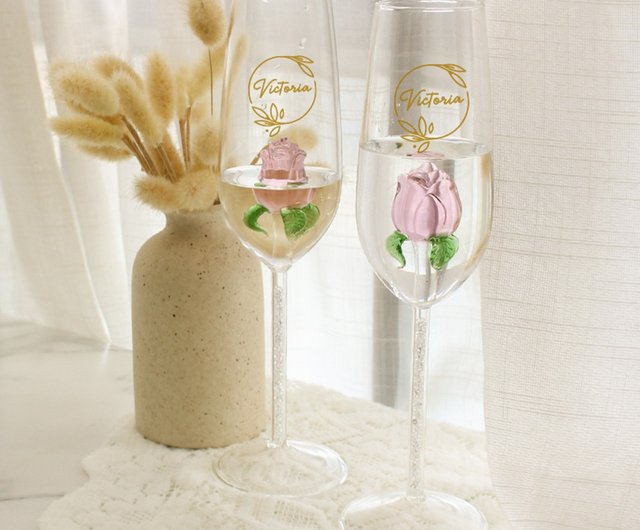 Personalized Champagne Tumbler,blush Tumbler,custom Champagne Flute,rose  Gold Tumbler,wine Tumbler,wedding Gift,personalized Gift 