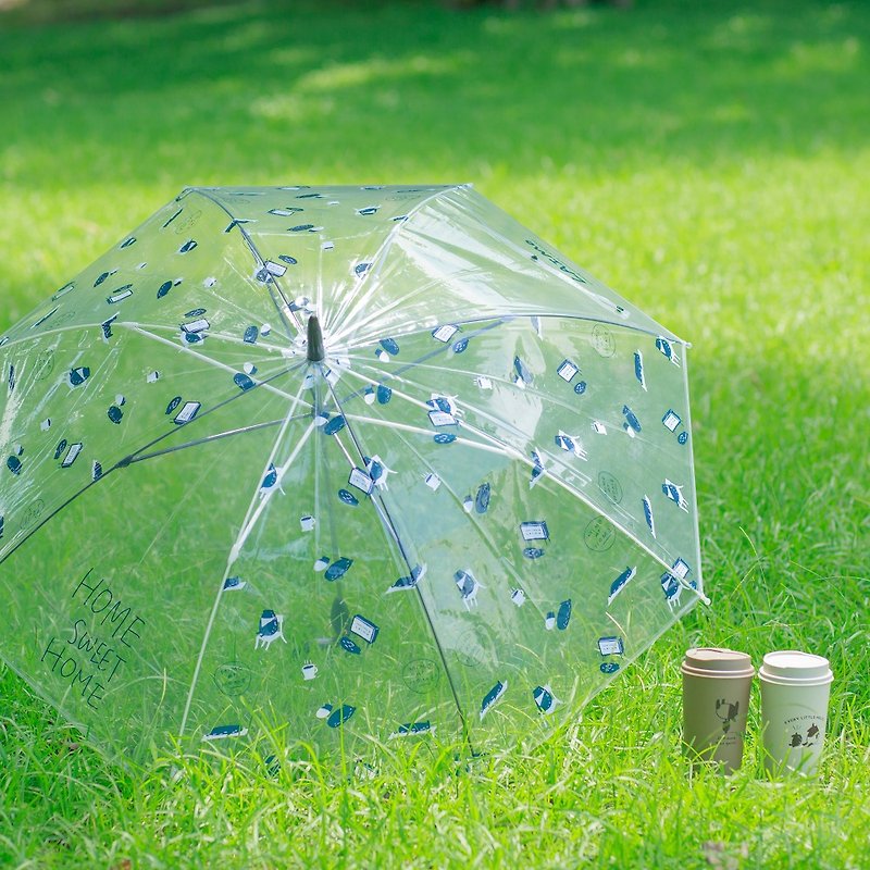Caetla Environmentally Friendly Transparent Umbrella-Malayan Tapir Joint Model-HOME - ร่ม - วัสดุอีโค สีดำ