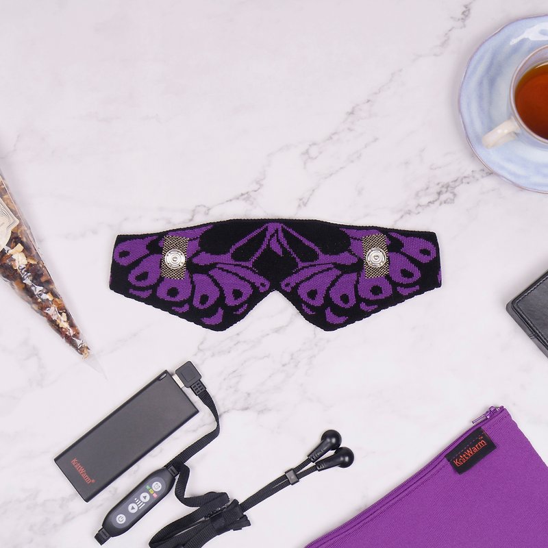 KnitWarm EyeMask | heat conductive | UMORFIL Beauty Fiber | TENCEL Lyocell - Eye Masks - Eco-Friendly Materials Purple