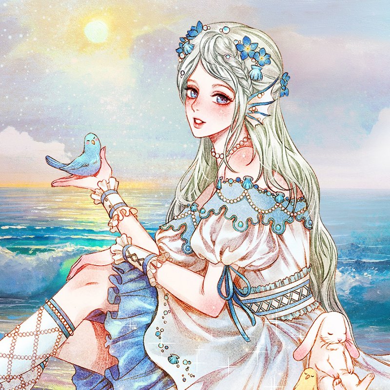 Summer fairy sticker (3color) - 貼紙 - 紙 