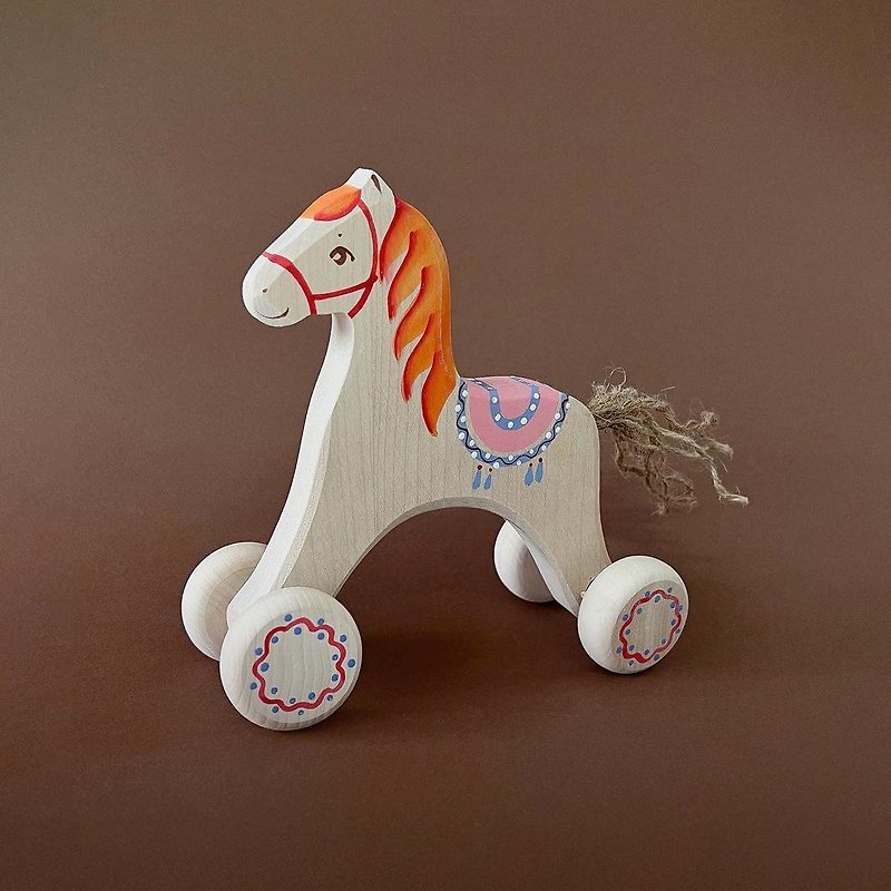 [Selected Gifts] Chunmu Fairy Tale Russian Building Blocks Rolling Series: Saddle Horse - ของเล่นเด็ก - ไม้ 