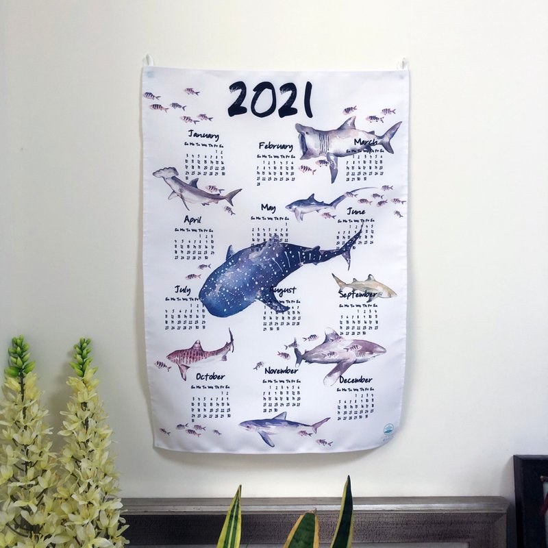 【最後追加】 2021鯊魚年曆 - 海報/掛畫/掛布 - 棉．麻 