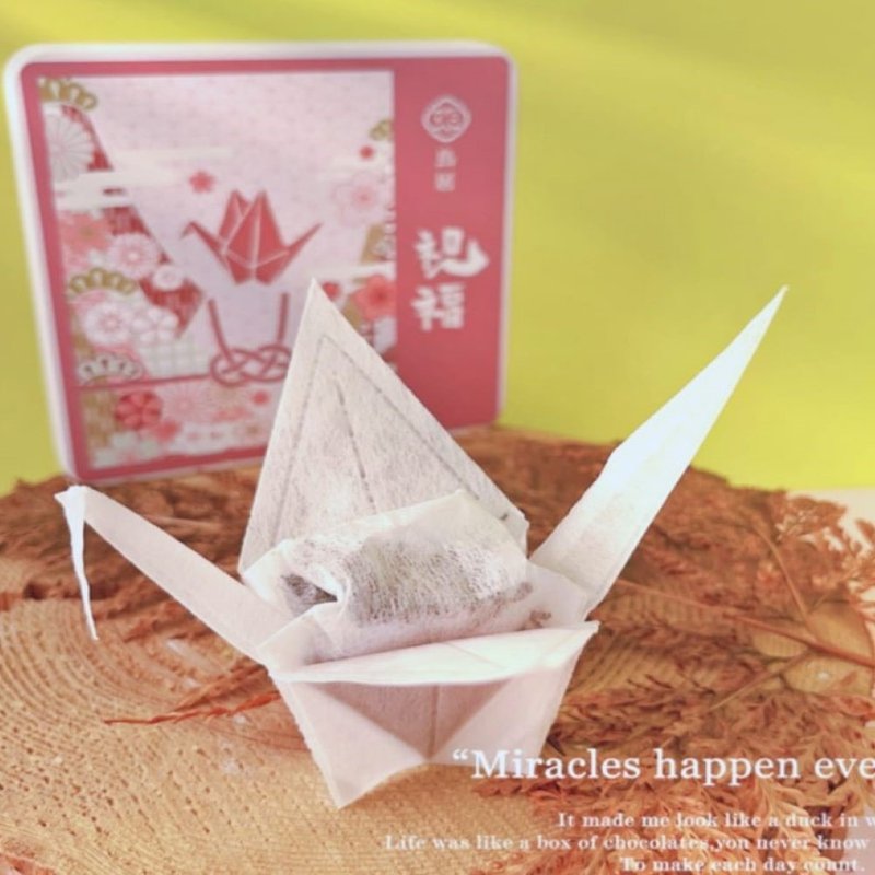 日本-祈福紙鶴3D立體茶包-折り鶴 - 茶葉/茶包/水果茶 - 其他材質 多色