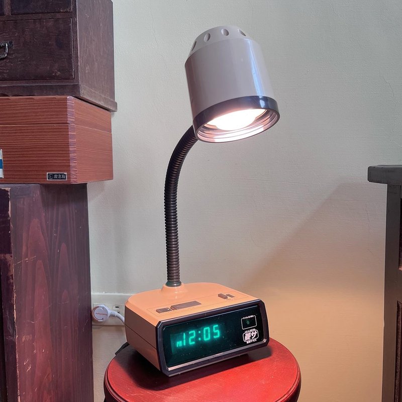 日本昭和三菱螢光管時鐘檯燈 - 其他家用電器 - 其他材質 多色