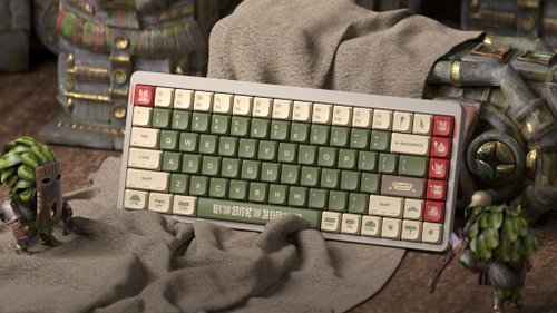 NuPhy Air60/75/96 nSA ローシャフト キーキャップ プレーリー彫刻