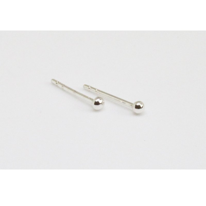 [Classic] 2mm sterling silver mini round head earrings earrings - Earrings & Clip-ons - Sterling Silver Silver