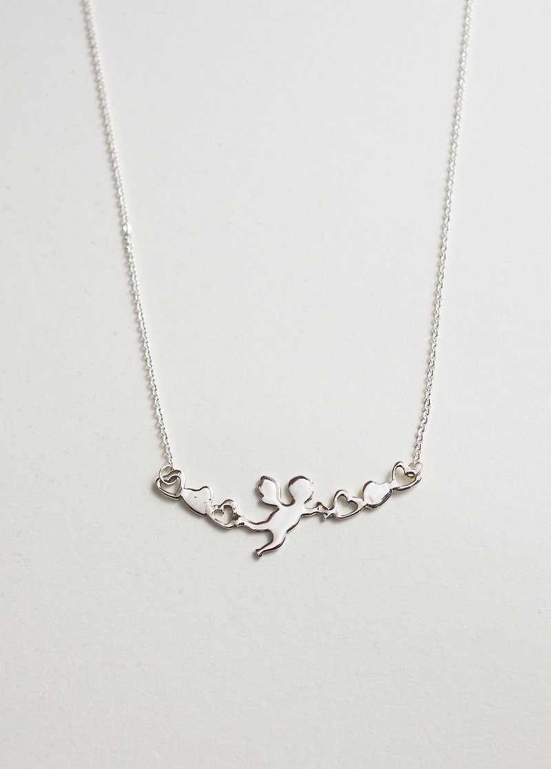 Love God's Blessing Necklace Hand Made 925 Sterling Silver - สร้อยคอ - เงินแท้ สีเงิน