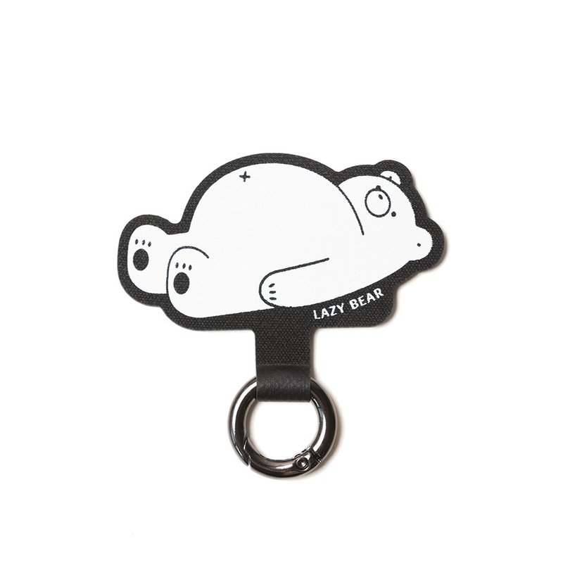 Fun style mobile phone lanyard clip - Lalan White Bear - เชือก/สายคล้อง - วัสดุอื่นๆ 