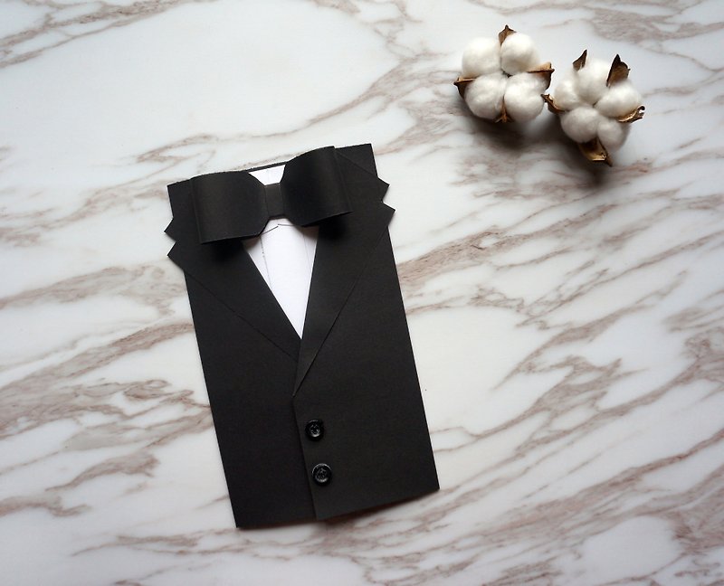 Tuxedo Card - การ์ด/โปสการ์ด - กระดาษ สีดำ