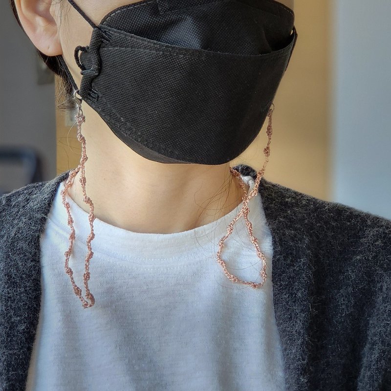 手工鈎針編織口罩挂鏈 - 口罩/口罩收納套 - 其他材質 