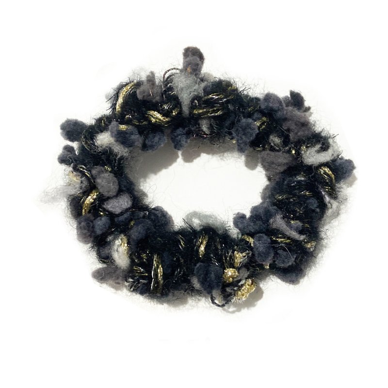 手編毛線紳士黑髮圈.髮飾 - 髮夾/髮圈 - 樹脂 黑色