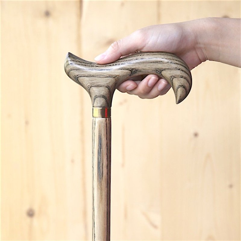 排他的な色* ASHの灰色の木の手の染めた杖（男性と女性のための） - その他 - 木製 