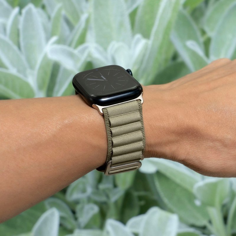 *New Product*Torrii Apple Watch Strap SOLAR Nylon Series 42/44/45/49mm- Gray Green - Watchbands - Nylon 