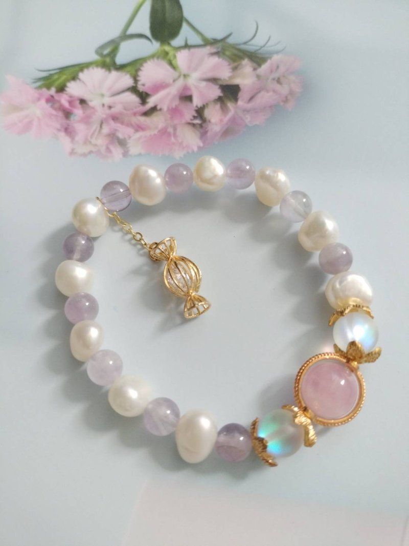 Pink Lady Series-Miss Audrey Set-Bracelet - สร้อยข้อมือ - โลหะ สึชมพู