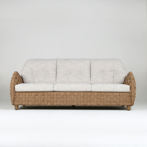 山茶花家具 藤椅沙發 -海草編織 北歐風設計/Indoor天然材質