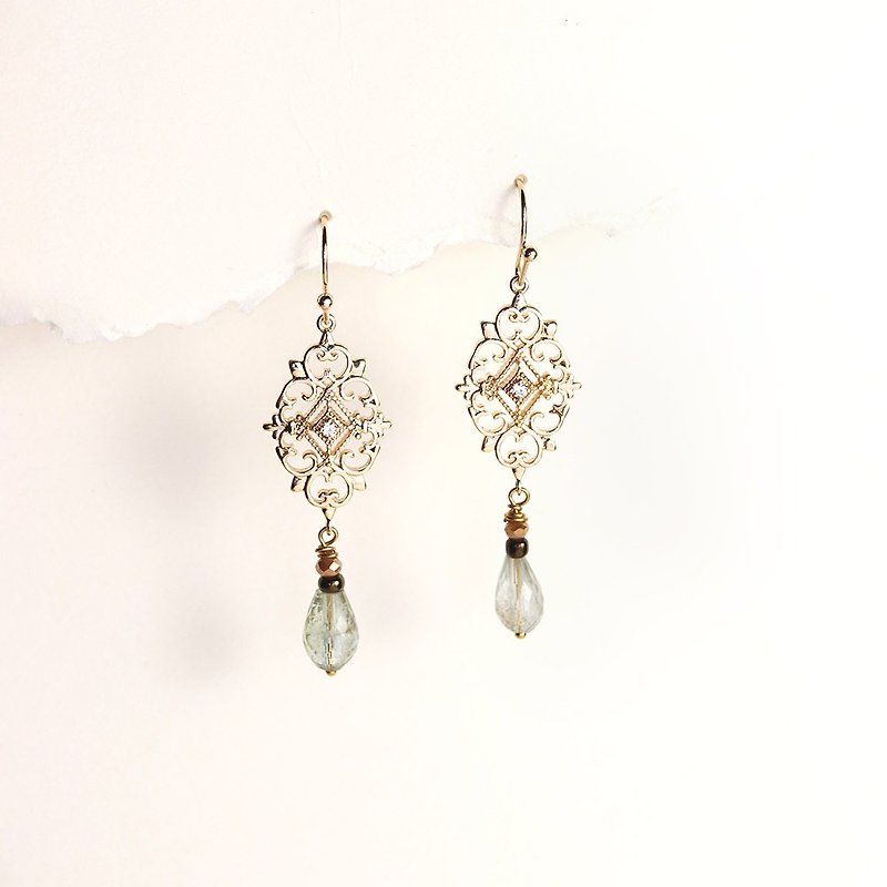 Very Classical European Color Exquisite Aquamarine Earhook Earrings SS23 - Earrings & Clip-ons - Semi-Precious Stones Gold