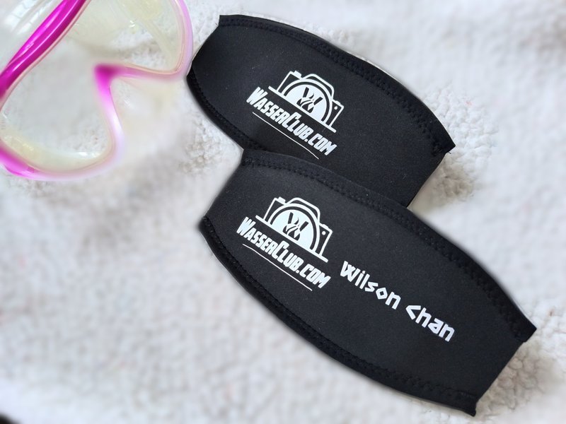 Personalised Scuba Mask Strap Cover 潛水鏡 潛水用品帶套 - 運動配件 - 防水材質 粉紅色