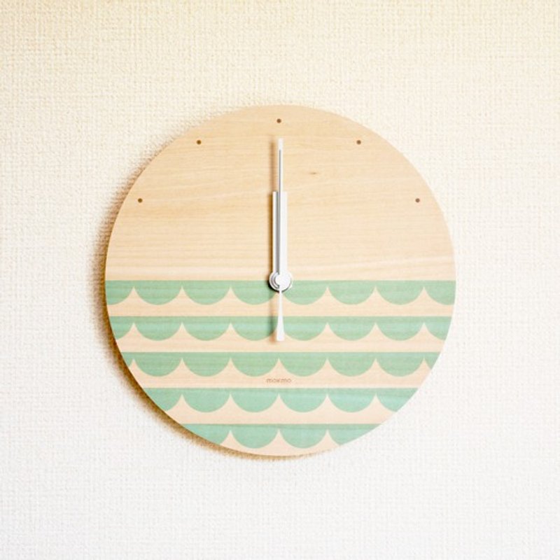 Wall clock Wood Grain and Graphic Design E01 - Clocks - Wood 