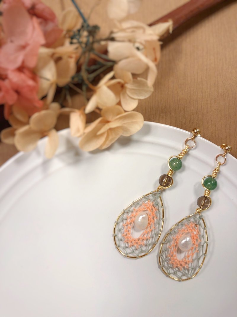 Soul Dream Catcher Earrings Angel Blessing | Handmade Custom Healing Small Gifts 925 Silver - ต่างหู - ไข่มุก หลากหลายสี