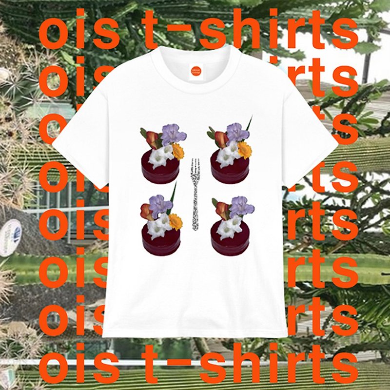 ois t-shirts - เสื้อยืดผู้หญิง - ผ้าฝ้าย/ผ้าลินิน ขาว