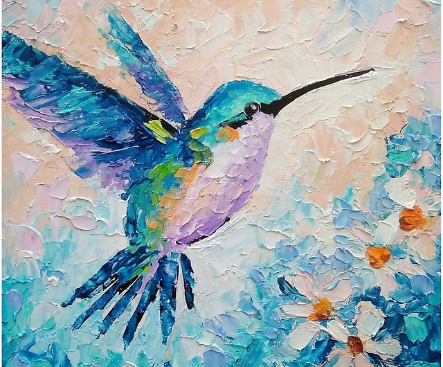 Hummingbird Painting, Watercolor Painting, Hummingbird Art