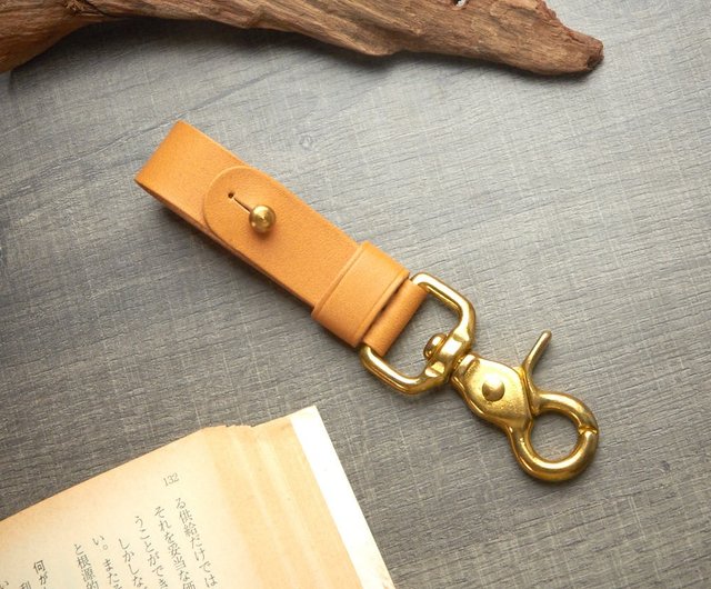 百貨店 ソリッドブラス キーチェーン ベルトフック brass keychain