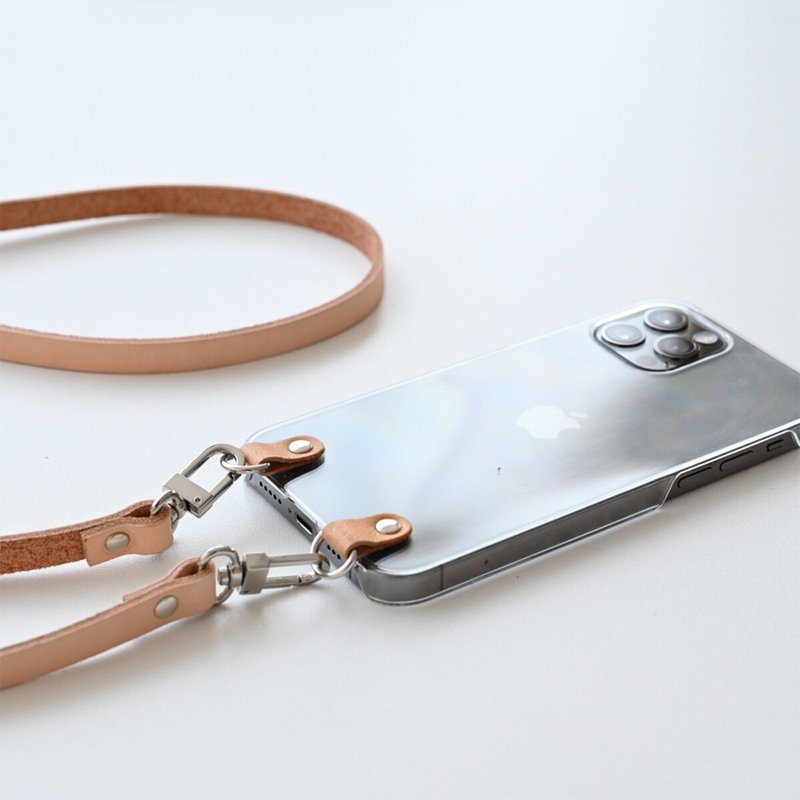 全機種対応 スマホショルダー Android 対応 生成 【 メンズ ケース付き 】 スマホケース ストラップセット メンズ プレゼント ギフト CG01M - 手機殼/手機套 - 真皮 透明
